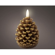 Led свещ шишарка 11см Bo кафява